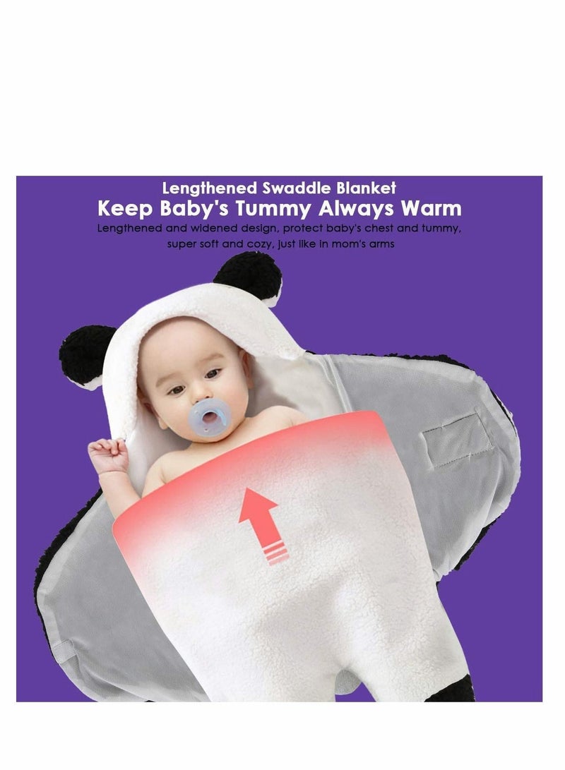 Bear Organic Newborn Swaddle Wrap-Girl Baby Boy Receiving Blanket Sleeping Wrap Girls Boys Blankets Infant Knit