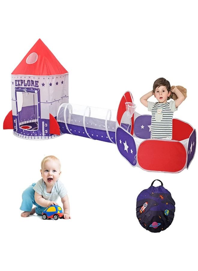 Tunnel & Ball Pit with Basketball Hoop Toys