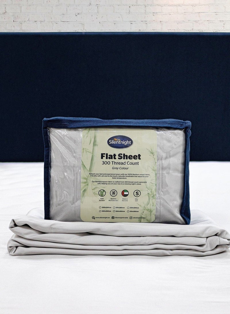 Bamboo Grey Flat Sheet