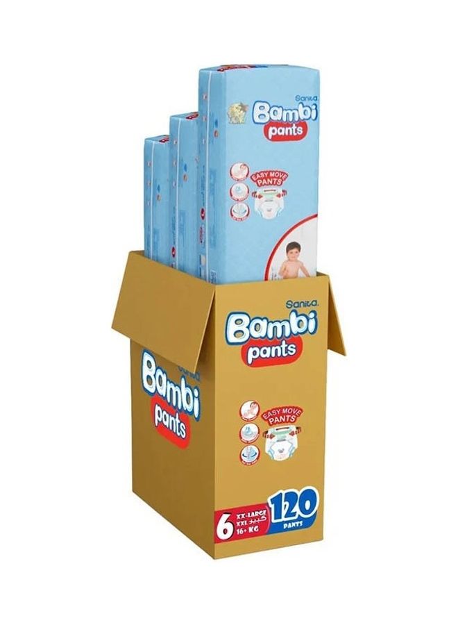 Baby Diapers Jumbo Pack Size 6, Xx-Large, 16+ Kg, 120 Count