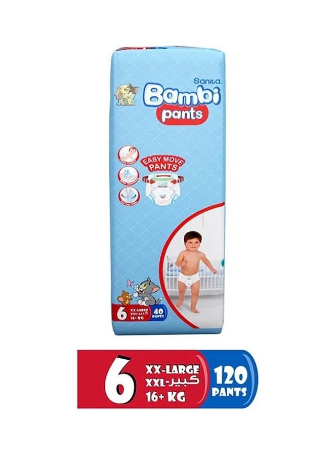 Baby Diapers Jumbo Pack Size 6, Xx-Large, 16+ Kg, 120 Count