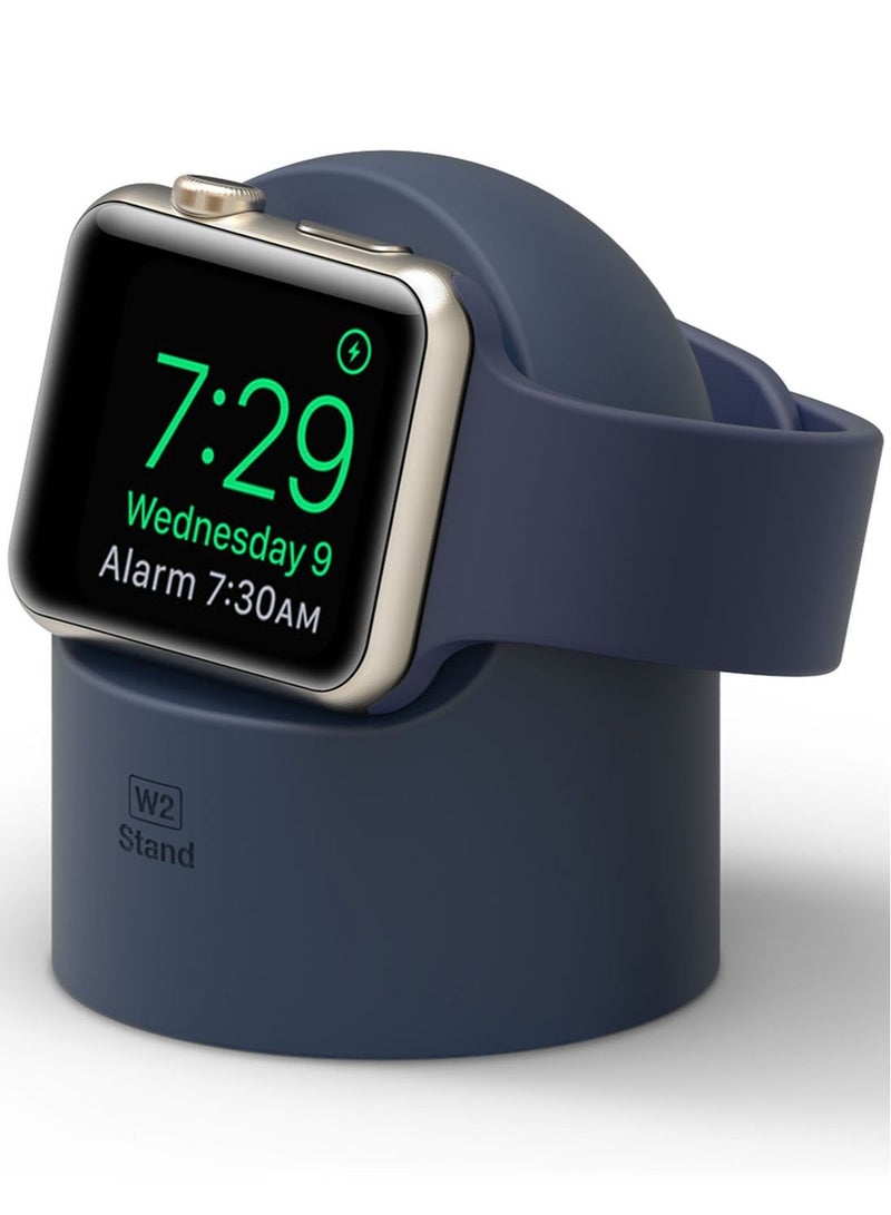 W2 Stand for Apple Watch Charger Stand compatible with Apple Watch Ultra, Series 8/SE2/7/6/SE/5/4/3/2/1 (49mm,45mm,44mm,42mm,41mm,40mm,38mm) - Jean Indigo