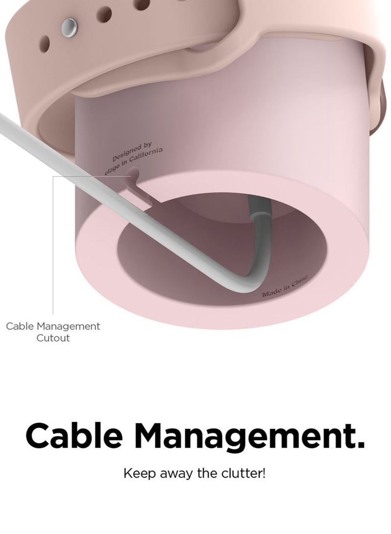 W2 Stand for Apple Watch Charger Stand compatible with Apple Watch Ultra, Series 8/SE2/7/6/SE/5/4/3/2/1 (49mm,45mm,44mm,42mm,41mm,40mm,38mm) - Lovely Pink