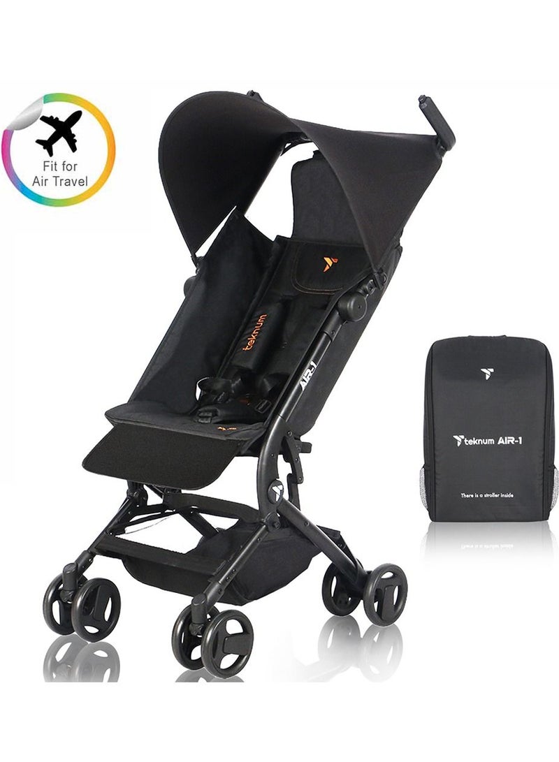 Air - 1 Travel Stroller With Carry Backpack - Black
