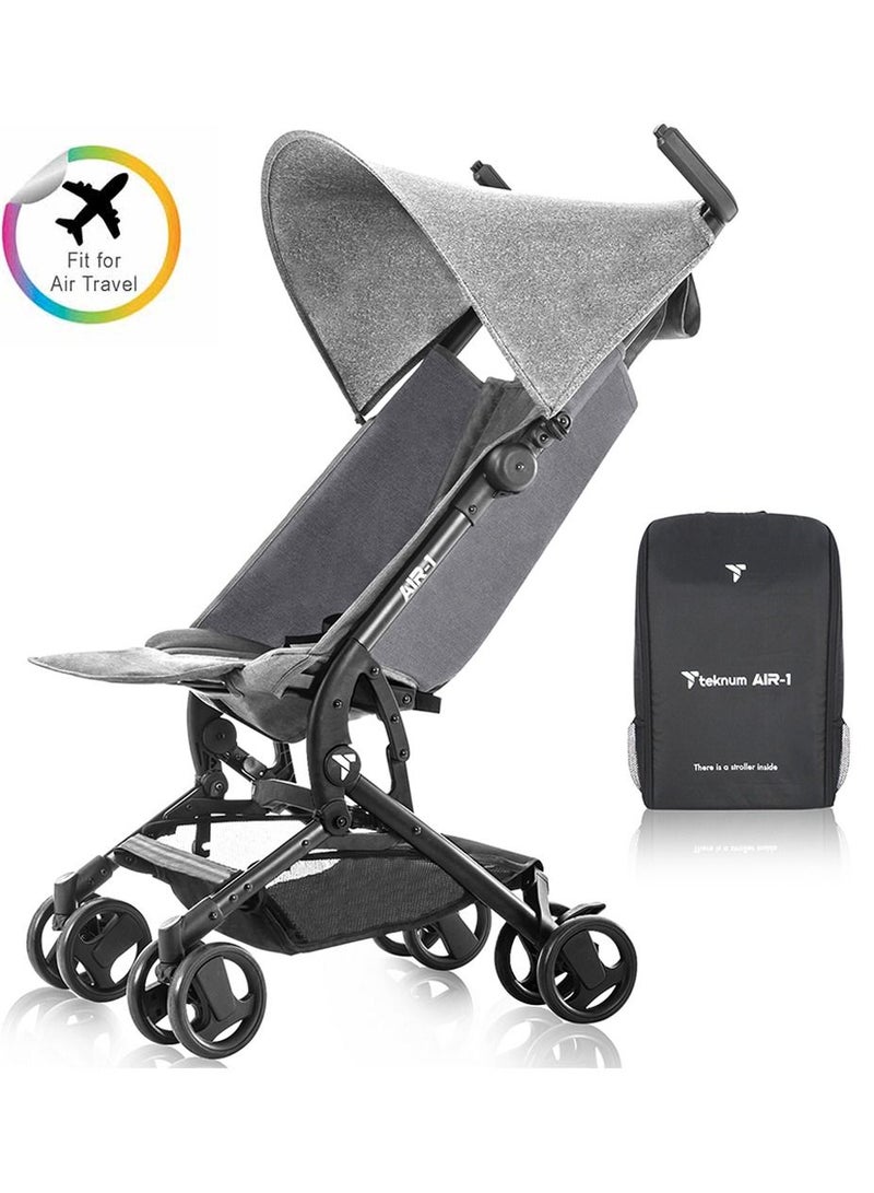 Air - 1 Travel Stroller With Carry Backpack - Grey