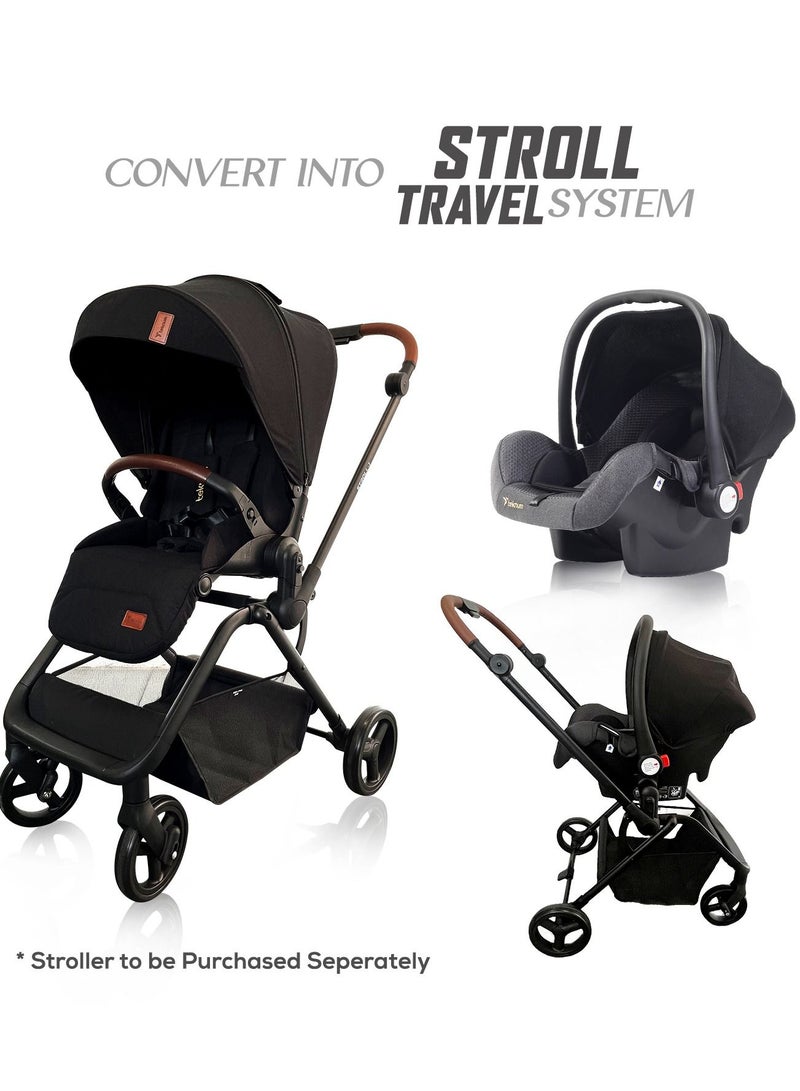 Ergonomically Designed Stroll - 1 Compacto Baby Car Seat - Black