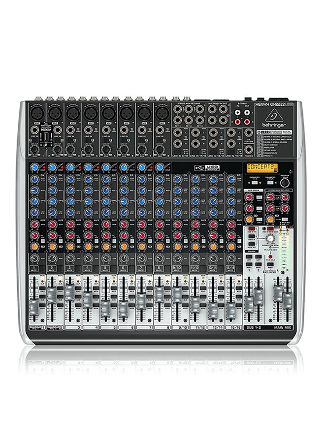 22-Input 2/2-Bus Mixer With Mic QX2222USB Black