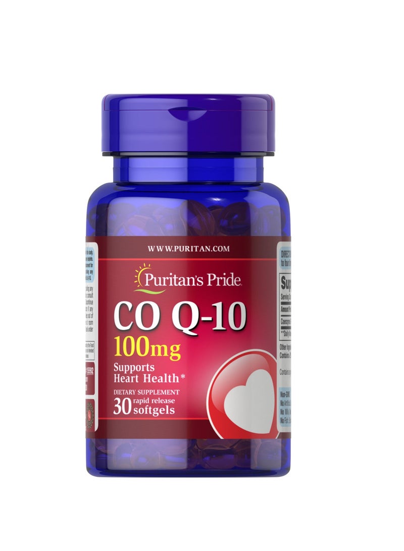 Q-SORB Co Q-10 100mg Support Heart Health 30 Softgels