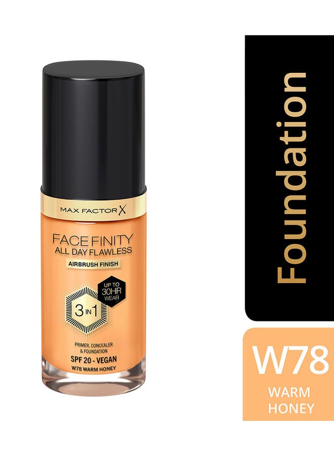 Facefinity All Day Flawless Foundation - W78 Warm Honey