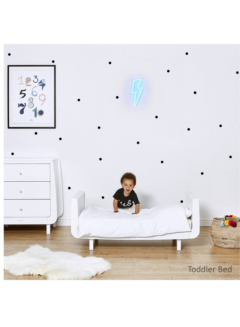 Snuzkot Mode Convertible Cot Bed With 3D Breathable Mesh Surface - White  120 X 81 X 25.5 Cm Suitable From 0 To 10 Years With Extension Kit