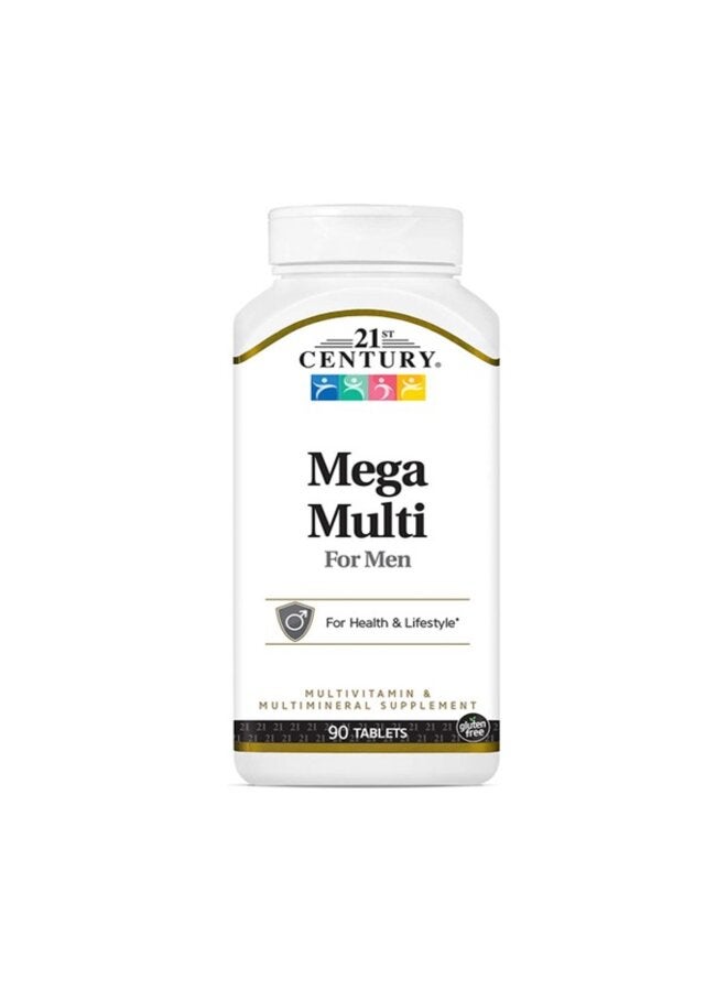 Mega Multi Multivitamin & Multimineral Supplement For Men 90 Tablets