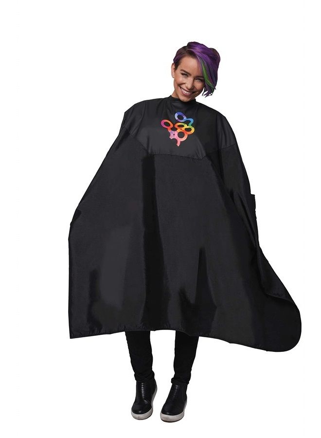 Color Cover Salon Cape – Hair Cape with Snap Closure and Rubberized Chest, Cosmetology Supplies and Hair Cutting Cape