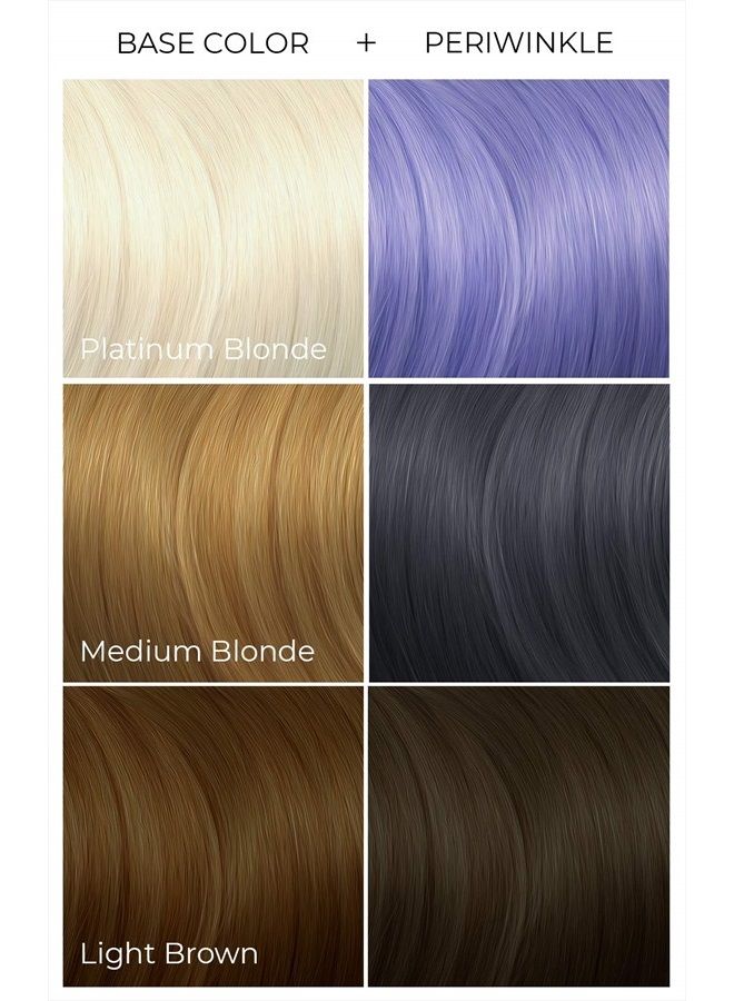 Vegan and Cruelty-Free Semi-Permanent Hair Color Dye (8 Fl Oz, PERIWINKLE)