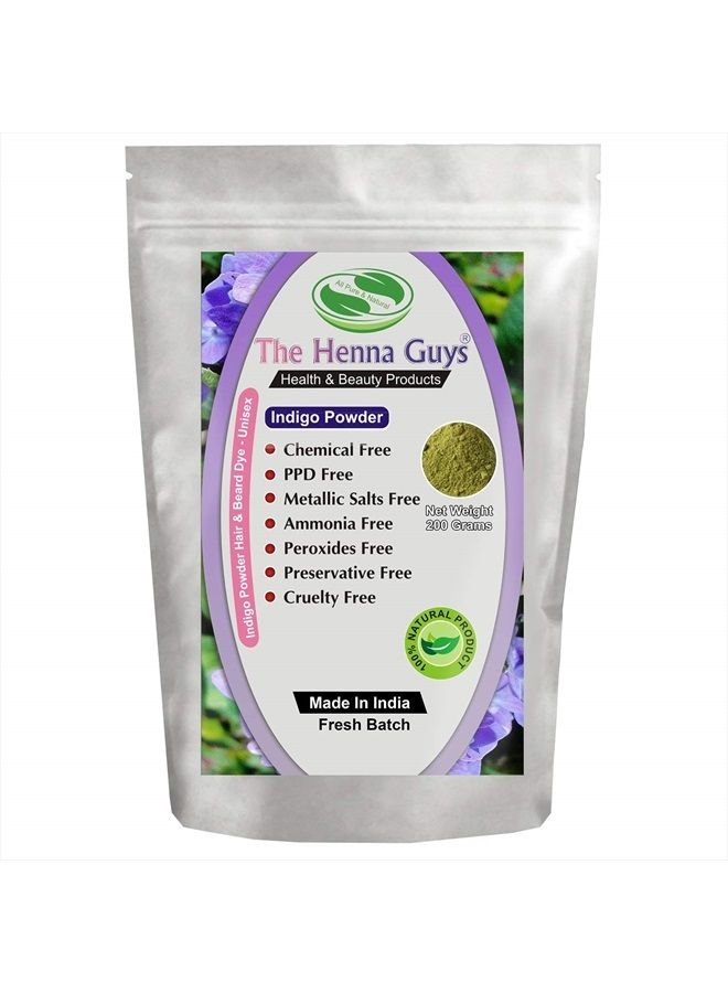 200 Grams INDIGO POWDER For Hair Dye/Color - The Henna Guys