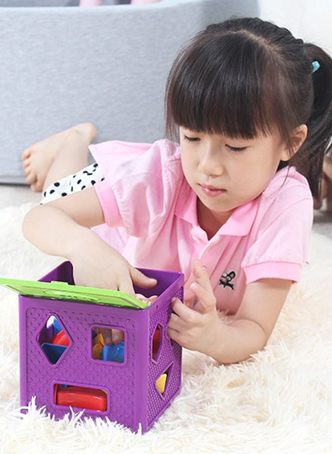 Multiple Size Montessori Education Plastic Toy Block Plus Box For Children