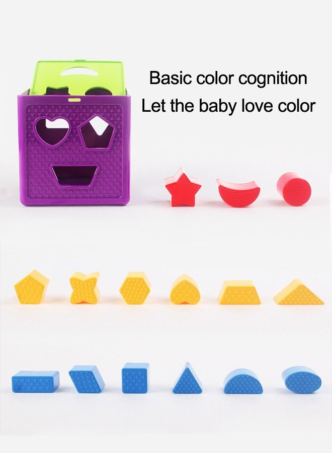 Multiple Size Montessori Education Plastic Toy Block Plus Box For Children