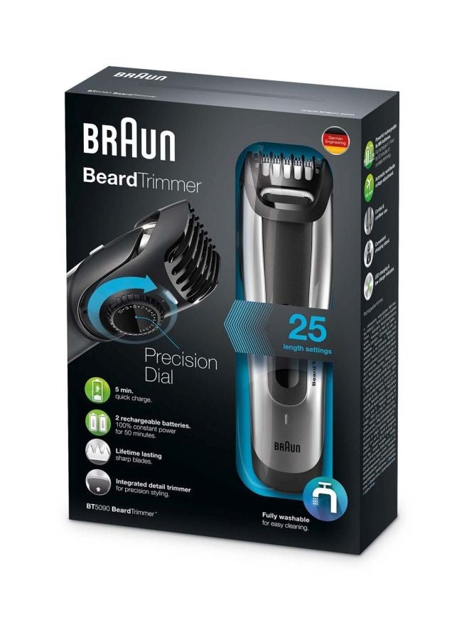 Beard Trimmer With Precision Dial Black/Sliver