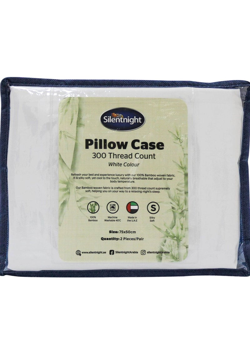 Bamboo White Pillow Case