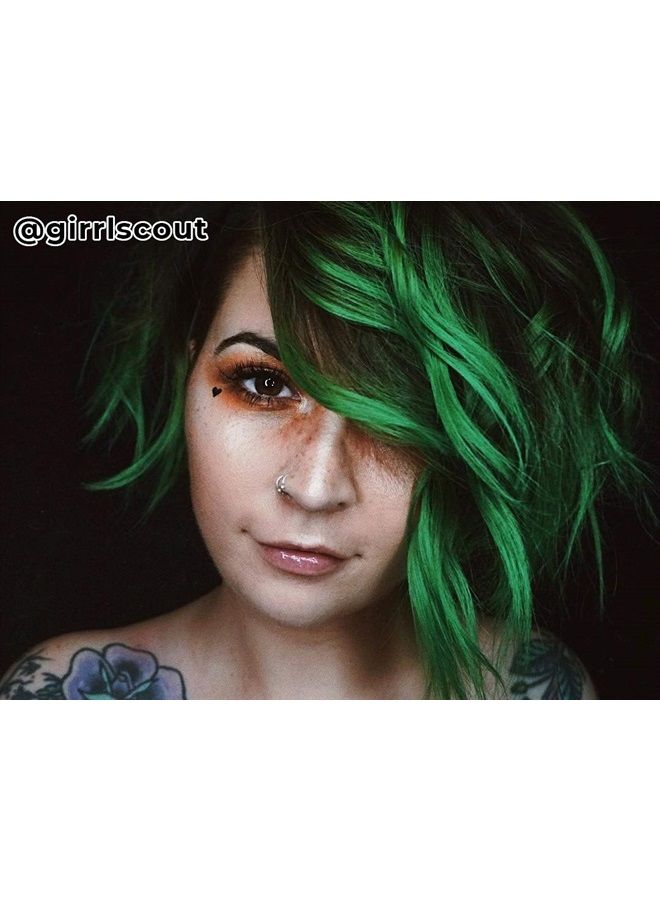 Vegan and Cruelty-Free Semi-Permanent Hair Color Dye (8 Fl Oz, PHANTOM GREEN)