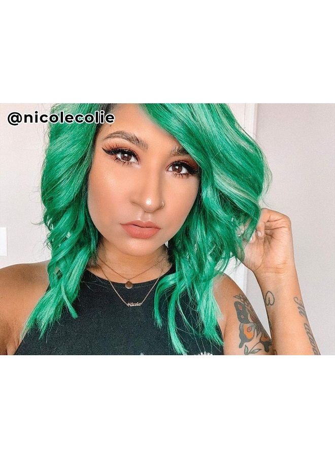 Vegan and Cruelty-Free Semi-Permanent Hair Color Dye (8 Fl Oz, PHANTOM GREEN)