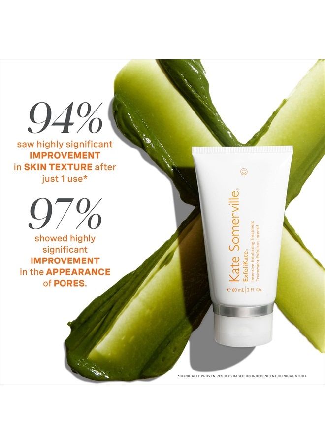 ExfoliKate Intensive Exfoliating Treatment – Salicylic Acid and Lactic Acid Super Facial Scrub Improves Texture and Pores, 0.5 Fl Oz