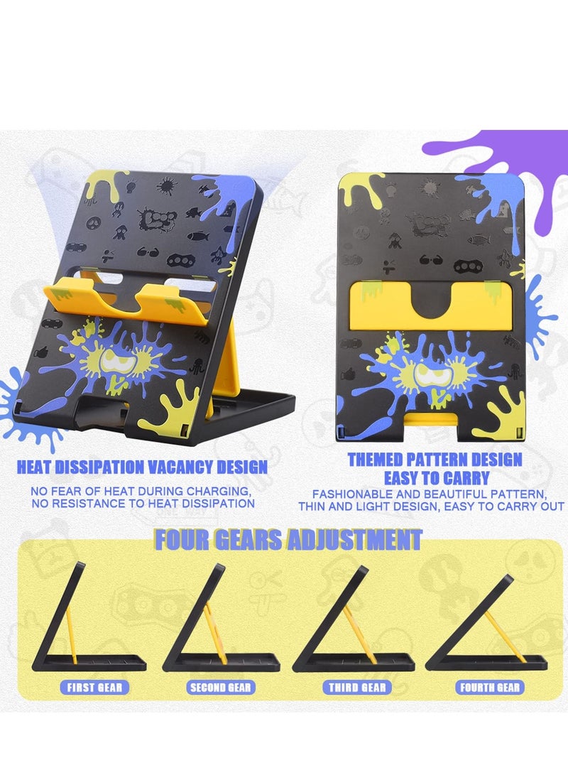 Switch Case Compatible with Nintendo OLED, Oled Cover Screen Protector, Playstand, Thumb Grip Caps