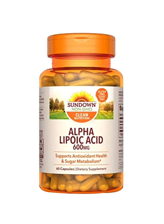 Alpha Lipoic Acid Dietary Supplement - 60 Capsules