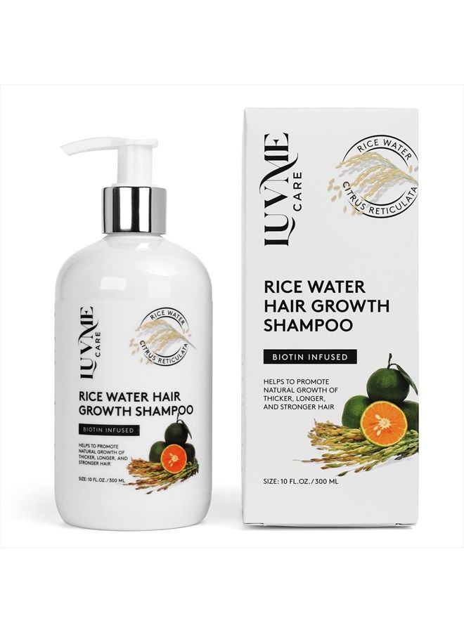 Rice Water Hair Growth Shampoo With Biotin,Rice Water for Hair Growth- Hair Shampoo for Hair Growth for Thinning Hair and Hair Loss, All Hair Types, Men and Women 10 Fl Oz