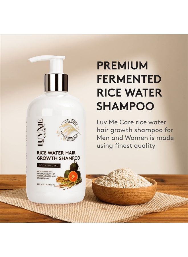 Rice Water Hair Growth Shampoo With Biotin,Rice Water for Hair Growth- Hair Shampoo for Hair Growth for Thinning Hair and Hair Loss, All Hair Types, Men and Women 10 Fl Oz