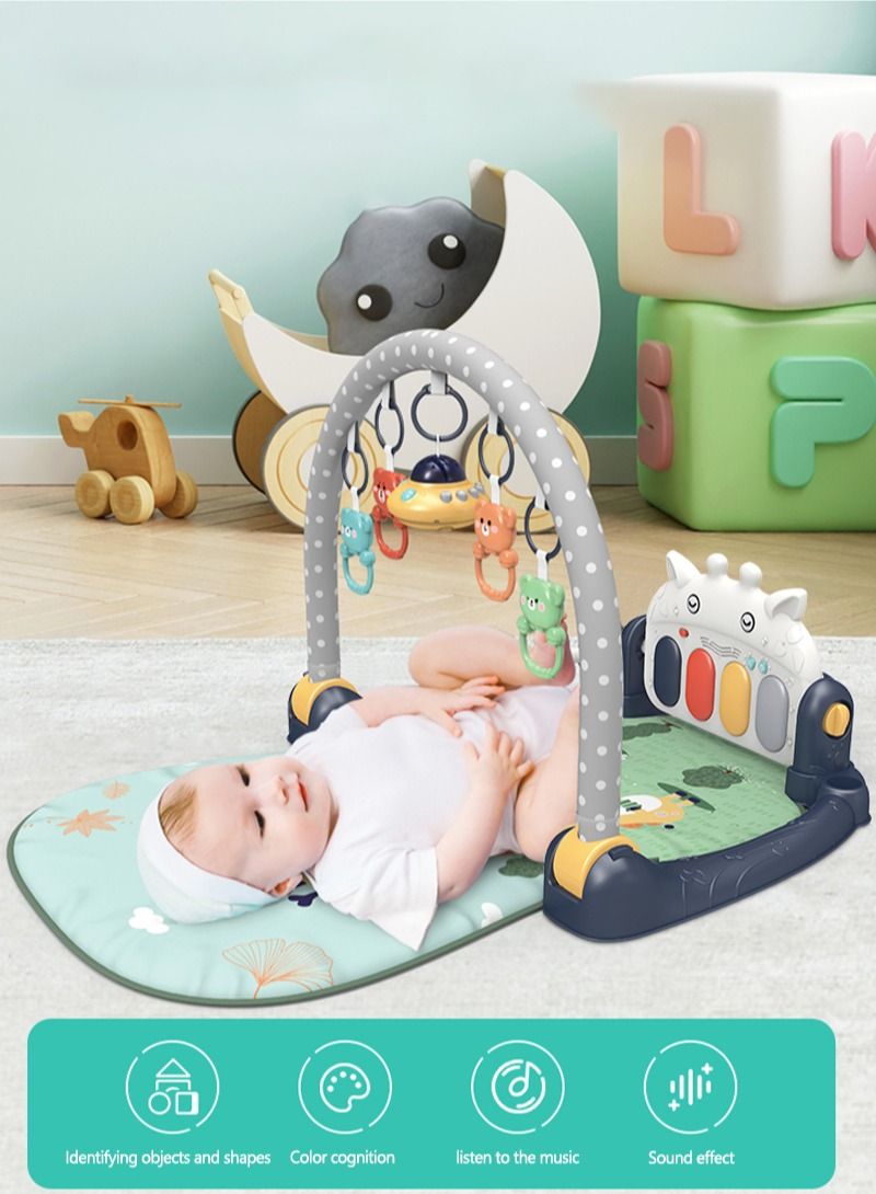 Baby Gyms Play Mats Non Toxic Musical Piano Play Indoor Mat Center With Melodies Rattle For Kids Musical Activity Center Kick  Play Piano Gym Tummy Time Padded Mat for Newborn Toddler Infa