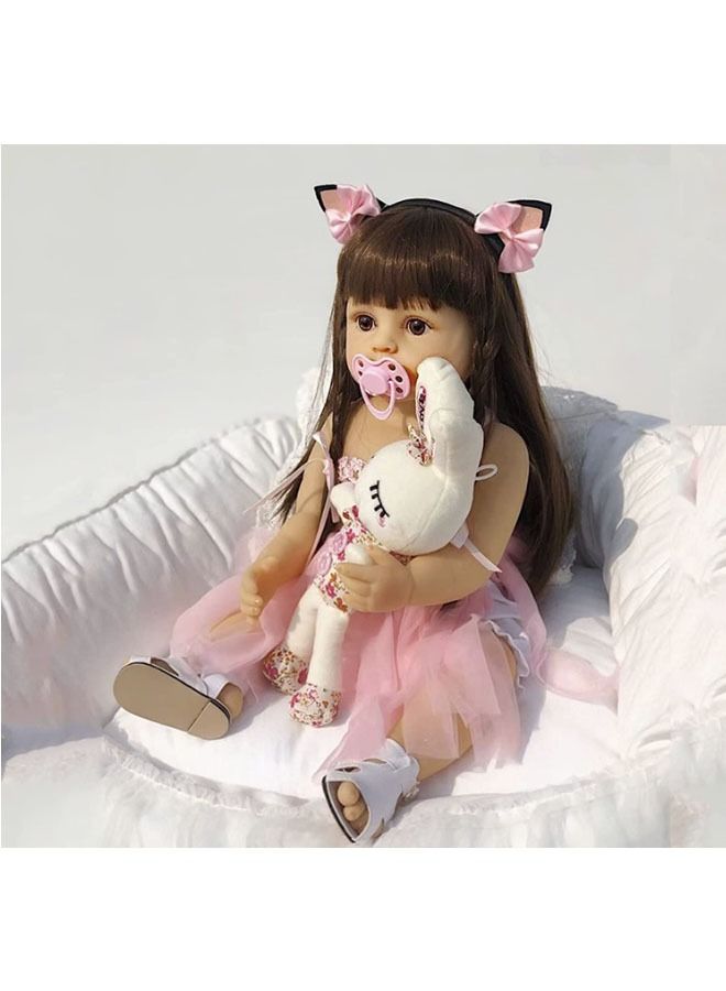 Reborn Baby Doll 22 inch Realistic Newborn Baby Dolls for Age 3+ (Pink)