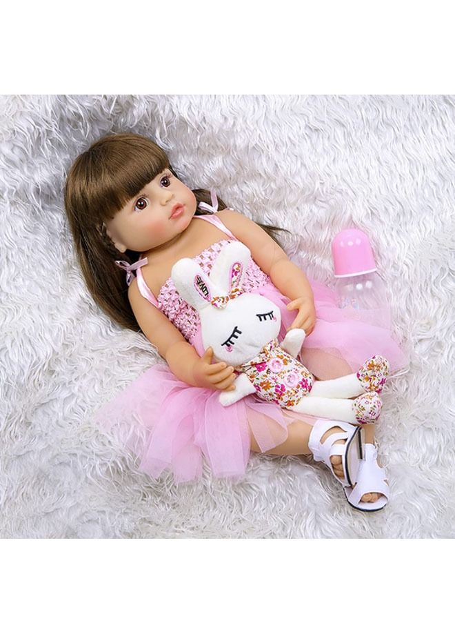 Reborn Baby Doll 22 inch Realistic Newborn Baby Dolls for Age 3+ (Pink)