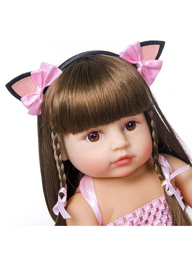 Reborn Baby Doll 22 inch Realistic Newborn Baby Dolls for Age 3+ (Pink)