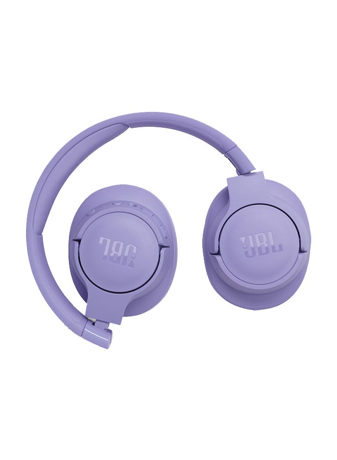 Tune 770 Adaptive Noice Cancelling Wireless Over-Ear Headphones, Pure Bass Sound,Bluetooth 5.3 With Le Audio, Hands-Free Call + Voice Aware, Multi-Point Connection Purple