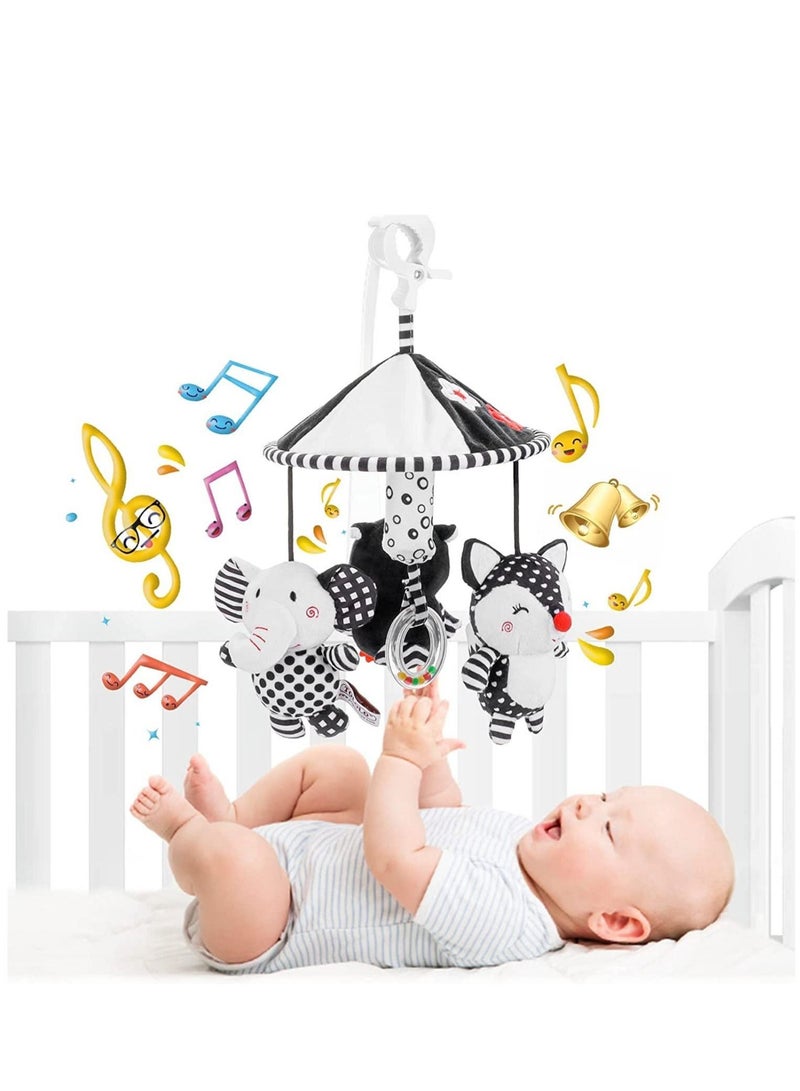 Newborn Sensory Hanging Toy Clip and Activity Rattle game on Pram Rattle