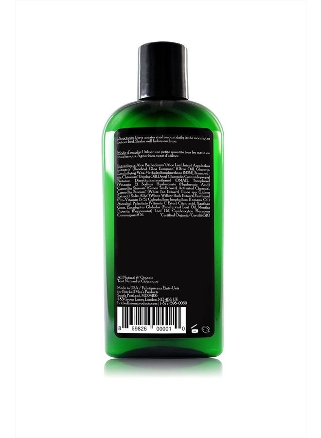 Brickell Men's Purifying Charcoal Face Wash for Men, Natural and Organic Daily Facial Cleanser, 8 Ounce, Scented