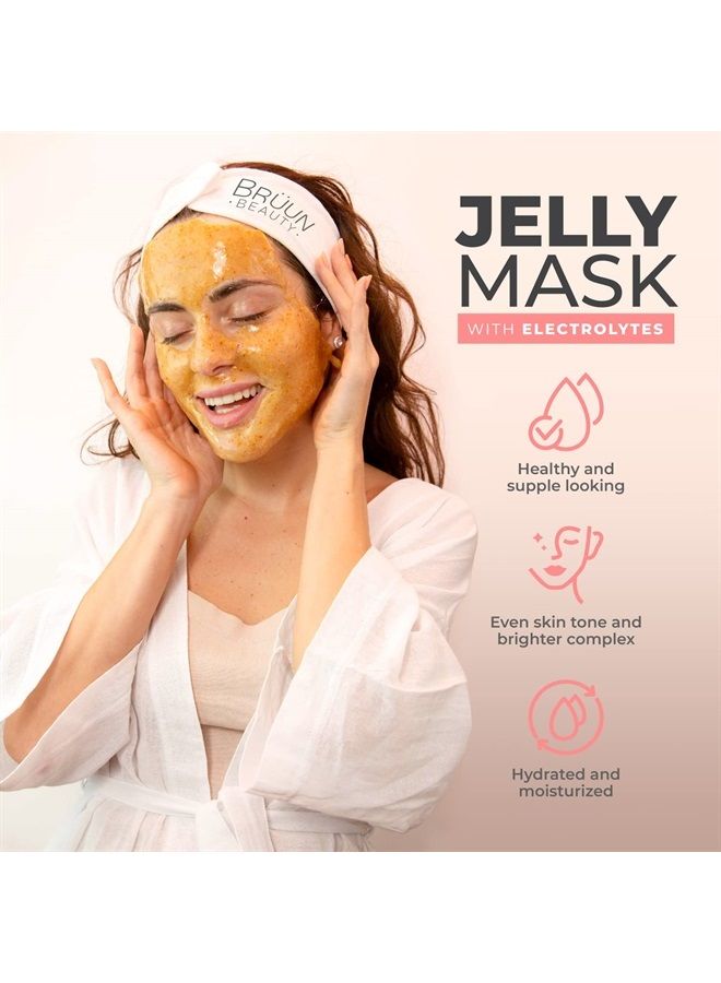Jelly Mask Jar Pomegranate Peel-Off Face Care Rubber Mask | 23 fl oz Skin Care Moisturizing Gel Mask Jar Spa Set