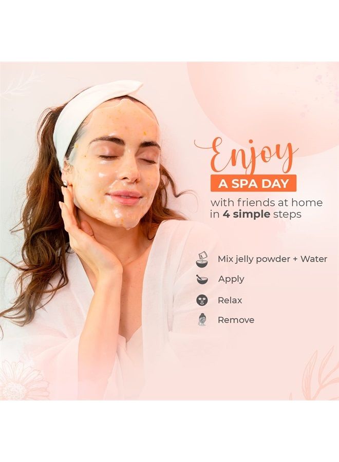 Jelly Mask Jar Pomegranate Peel-Off Face Care Rubber Mask | 23 fl oz Skin Care Moisturizing Gel Mask Jar Spa Set