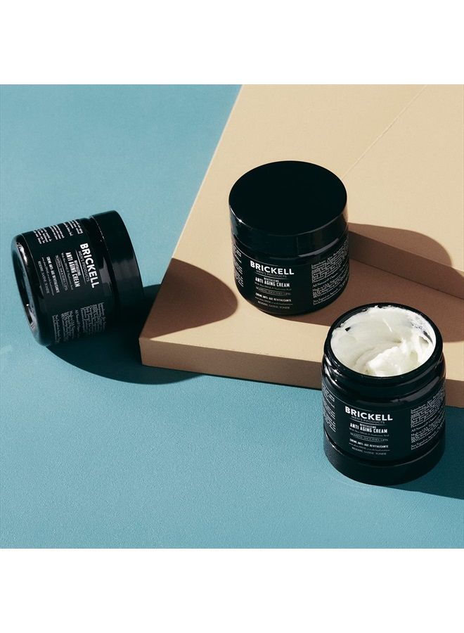 Brickell Men's Revitalizing Anti-Aging Cream For Men, Natural and Organic Anti Wrinkle Night Face Cream To Reduce Fine Lines and Wrinkles, 2 Ounce, Scented