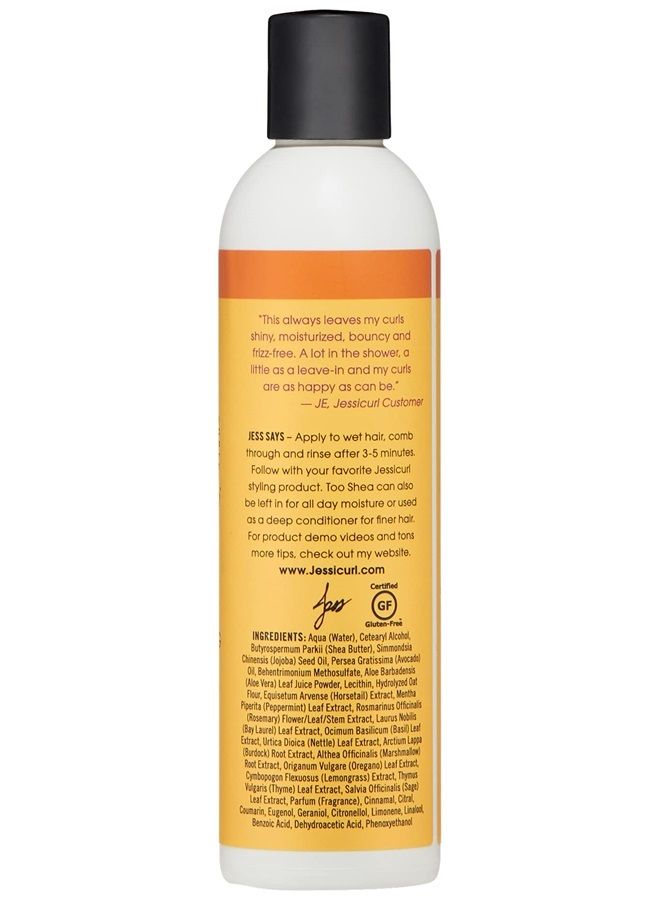 , Too Shea! Extra Moisturizing Conditioner for Curly Hair, Island Fantasy, 8 Fl oz. Leave in Conditioner for Dry Hair, Anti Frizz Hair Products