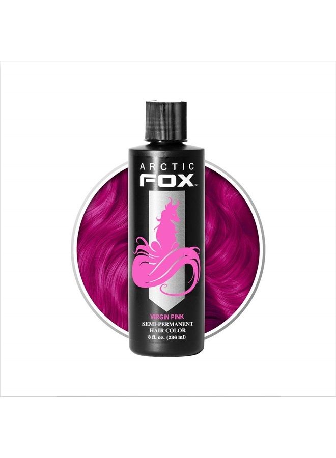 Vegan and Cruelty-Free Semi-Permanent Hair Color Dye (8 Fl Oz, VIRGIN PINK)