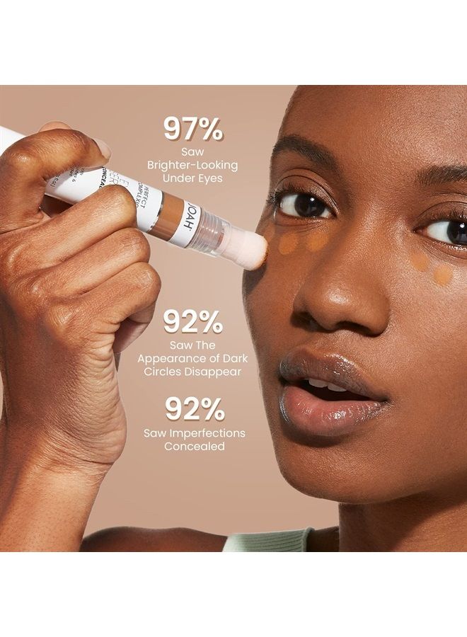 Perfect Complexion Under Eye Concealer and Serum, Korean Makeup, Hydrating Under Eye Serum Concealer Stick for Dark Circles and Puffiness, Peptide Serum with Medium Coverage