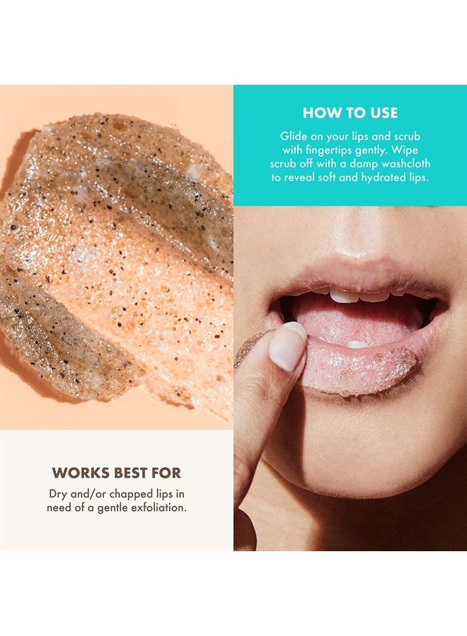 Coconut Lip Scrubby | Removes Dry Skin For Soft Lips | Volcanic Sand, Brown Sugar & Crushed Coconut Shells Hydrate Exfoliating Lip Scrub Exfoliator Moisturizer Organic Coconut Oil Vanilla Vegan