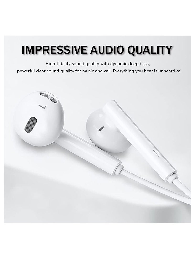 Earbuds Headphones Wired Earphones with Microphone and Volume Control,Compatible with iPhone 13,12,11 /Pro Max/Xs Max,XR,X,7,8 Plus