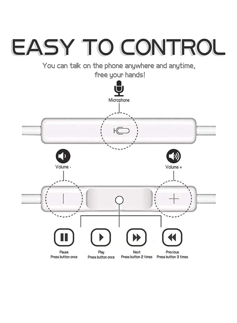 Earbuds Headphones Wired Earphones with Microphone and Volume Control,Compatible with iPhone 13,12,11 /Pro Max/Xs Max,XR,X,7,8 Plus