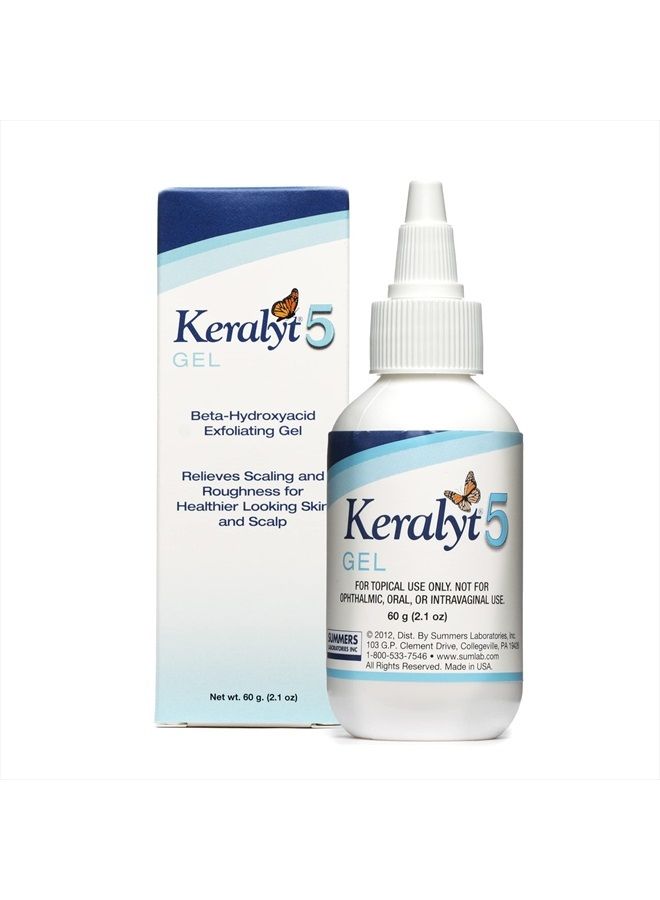 5 Scalp Gel - Max Strength 5% Salicylic Acid Scalp Build-Up Clearing - Helps Control Dandruff, Psoriasis, Seborrheic Dermatitis, Roughness, Dryness, and Itchiness