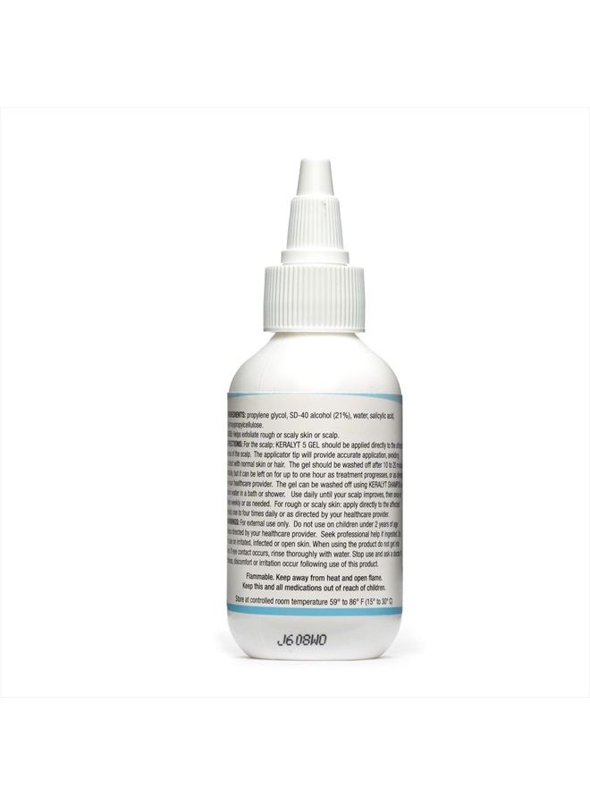 5 Scalp Gel - Max Strength 5% Salicylic Acid Scalp Build-Up Clearing - Helps Control Dandruff, Psoriasis, Seborrheic Dermatitis, Roughness, Dryness, and Itchiness
