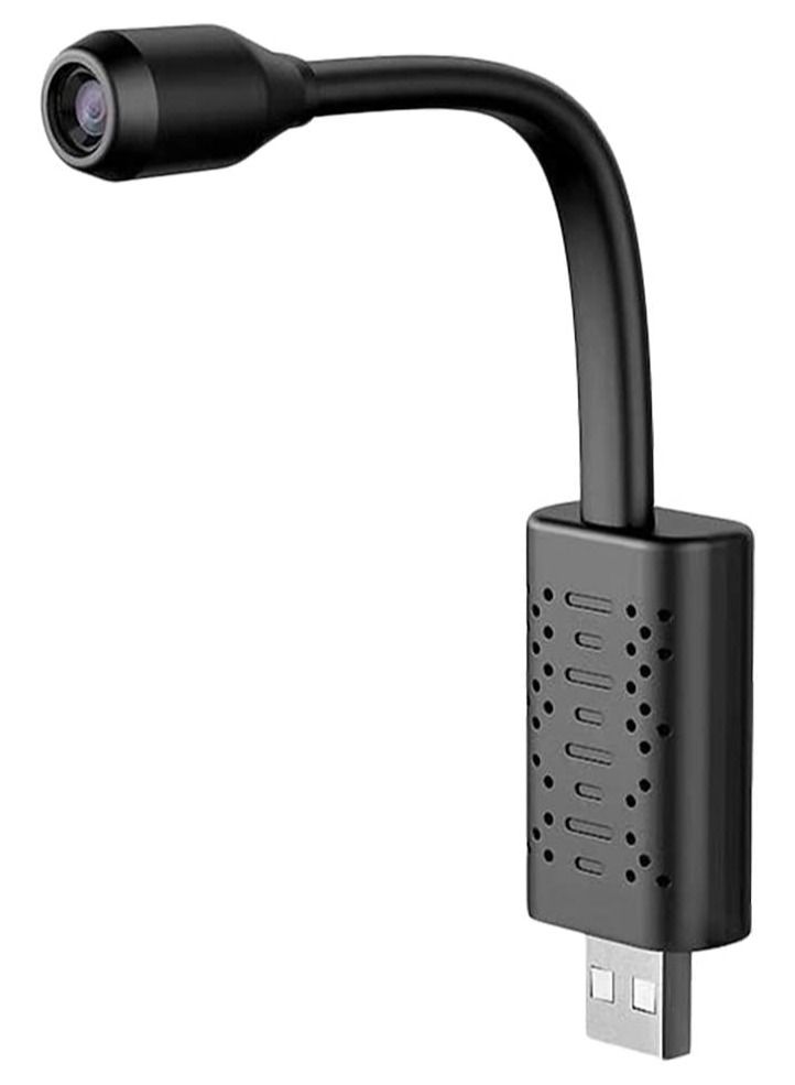 USB Camera Portable Wifi Camera Mini Wireless USB IP Camera Flexible 360 Degree Video Motion Detection Camera (Black)