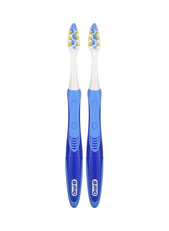 Pack Of 2 Pro-Health Pulsar Battery Powered Toothbrush Blue/White