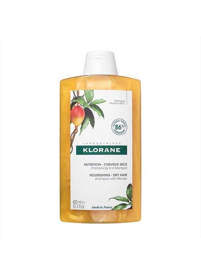 Nourishing Shampoo with Mango Butter, Moisturize and Hydrate Dry Hair, Paraben, Silicone, SLS Free, 13.5 Fl Oz